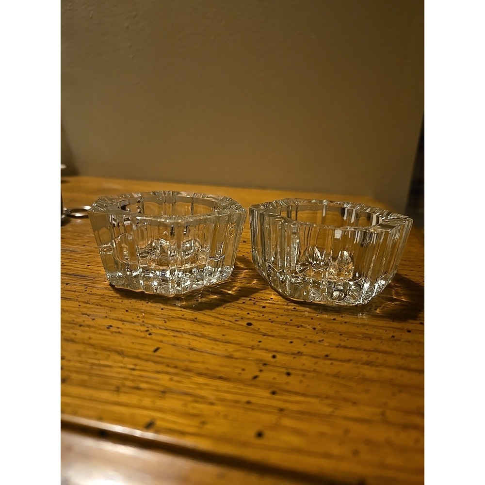 vintage glass salt cellars